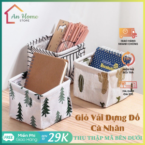 [SẴN HÀNG] Giỏ Vải Đựng Đồ Cá Nhân Để Bàn ANHOME- Giỏ Vải Đựng Đồ Cá Nhân Để Bàn/ Vật Dụng Gia Đình Đa Năng Tiện Lợi