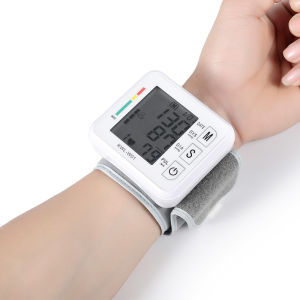 AccuWay USB Powered Electronic Wrist Blood Pressure Monitor with Englsih Voice Reading Automatic Double Pressure Detection Pulse Gauge Digital BP Hypertension Meter Heart Rate Tracker High Accuracy Sphygmomanometer Machine for Household