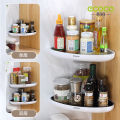 AKAPE - ECOCO Bathroom Storage Shelf Shower Snap Up Corner Shelf Shampoo Holder Basket Shelf Wall Shelves for Shelving Kitchen. 