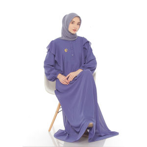 Dzellia -Gamis model terbaru 2025/Gamis terbaru 2025/baju gamis (Syaquena) Gamis in Blue
