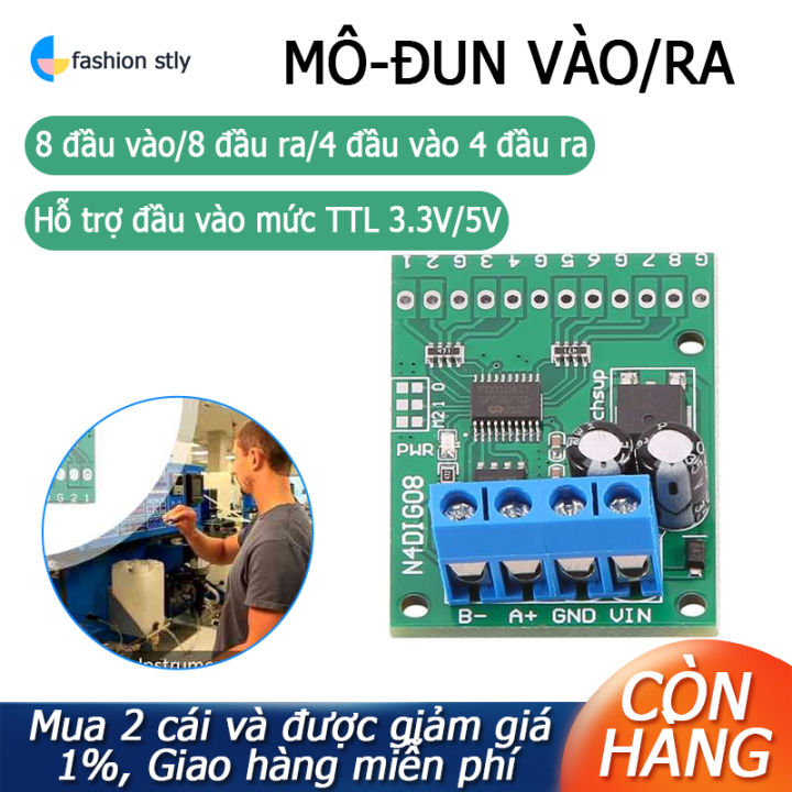 8Ch Input/Output Digital Switch TTL LvTTL CMOS RS485 IO Control Module ...