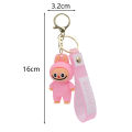 【Fairy Castle】Cute Cartoon Figure Labubu Keychain Car The Monsters Bunny Keys Chain Backpack Charms Anime Doll Accessories Keychains. 