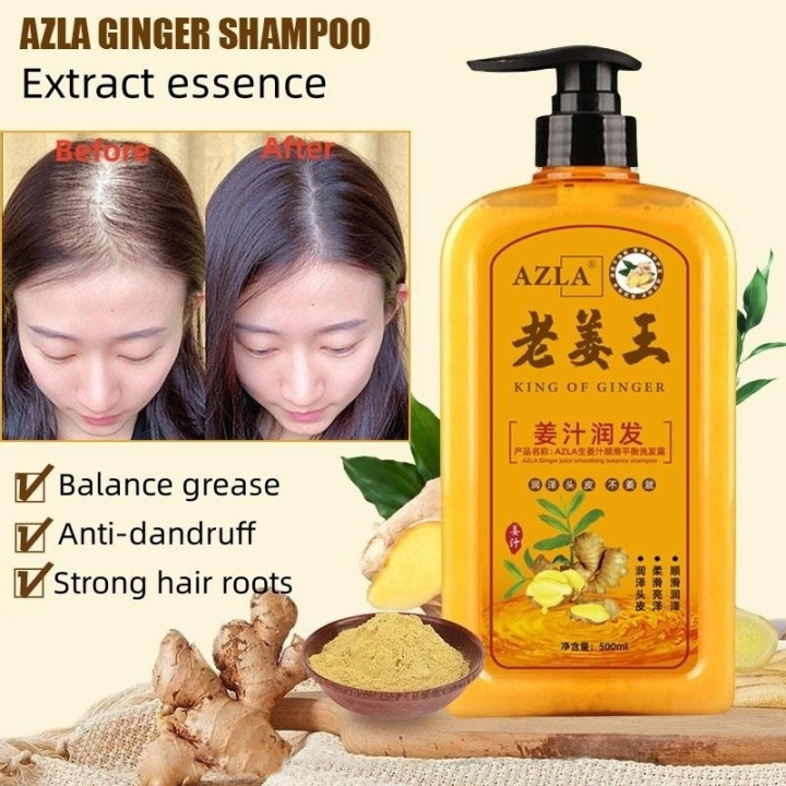 Azla Ginger Shampoo Anti Hair Loss Shampoo Rapid Regrowth Hair Anti Dandruff Anti Itch Shampoo 2607