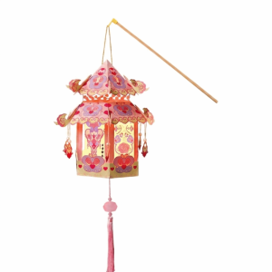 ainachu lantern mid autumn 纸灯笼中秋节传统 Paper Middle Autumn Festival Lantern Rabbit Hand Made Handheld Lantern Antique Ancient Style Children DIY Lantern Material Kit Women