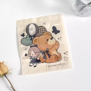 1 Pc Cute Dark Series Ziplock Bag/Food Snack Candy Sealed Bag/Stationery Storage Bag
