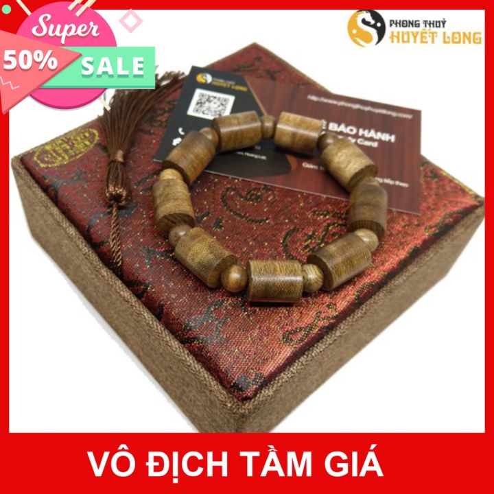 [vtđt] Vòng Tay Trầm Hương Đốt Trúc, Vòng Tay Gỗ Phong Thủy -dũng037