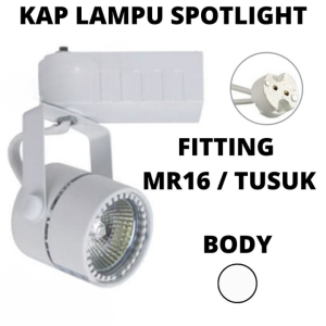 Kap Lampu plafon rel Fitting E27 spotlight rell MR16 sorot track led