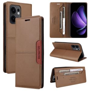 For OPPO Reno 13F 12F / Reno 14 13 12 Pro Phone Case Magnetic Leather Wallet Card Slot Fashion Flip Cover Casing