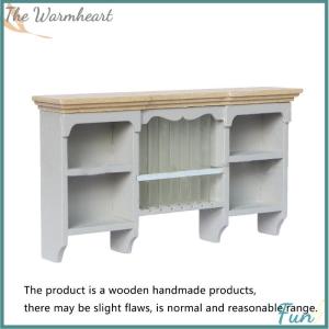 【The Warmheart】 1Pcs 1 12 Dollhouse Wooden Storage Shelf Miniature Furniture Wall Hanging Cabinet For Doll House Dining Room Decoration