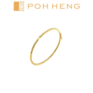POH HENG Jewellery 22K Luxe Gleam Bangle in Yellow Gold[Price By Weight]