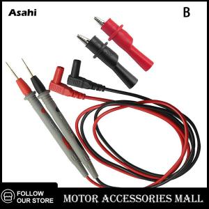 💖💓【Special price】💖💓Asahi Motor หัววัดปลายแผ่นทองลวดซิลิโคน2ชิ้น เซ็ตเข็มทดสอบตะกั่วมัลติมิเตอร์แบบดิจิตอลอเนกประสงค์สายปากกาสายเคเบิ้ล