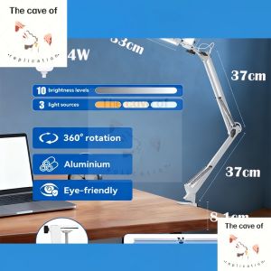 10 Brightness Desk Lamp Double Head Adjustable Led Table Lights Study Dimmable monitor light Desktop