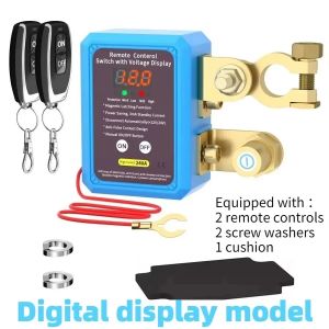 12V/24V Universal Battery Master Switch with Remote Battery Disconnect Switch with LED Voltage Display for Car RV Boat ATV Truck