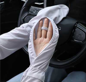Ice Silk Sleeve 1pair Ice Silk Sleeve Sunscreen Cuff Gloves Anti-UV Ice Sleeve Arm Hand Sun Protect Sleeve Summer Loose Cool Driving Cycling Women Men Grey Color