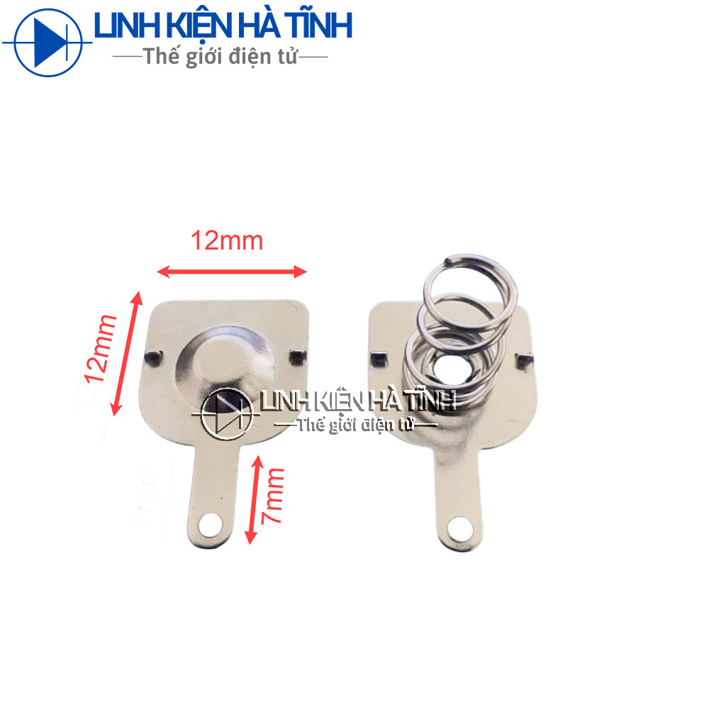 (loại bo cạnh) Túi 50 bộ Lò xo pin micro đế pin micro chân pin micro thép không gỉ 12*12mm