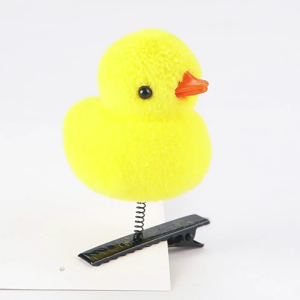 Set of 10 Little Yellow Duck Hairpin 3D Headset Clip Cute Hairpins Fashionable DIY Duckbill Clip for Headwear Enthusiast