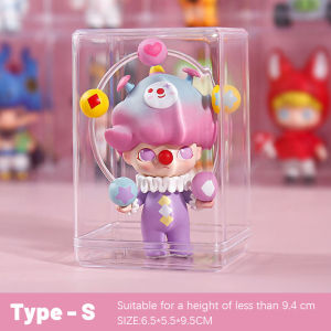 【Local Warehouse】 Tackable Clear Blind Box Display Stand Case Dustproof Jasmine Bubble Matt Showcase Doll Toys Storage Organizer Boxes Transparent Small Action Figure Display Stand Doll Storage Case Box for Toys Car Model