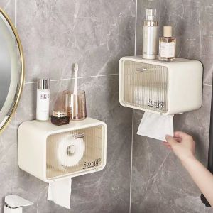 Hộp Đựng Khăn Giấy Treo Tường Hộp Đựng Khăn Giấy Dán Tường Đa Năng Sang Trọng Chống Thấm Nước Siêu Bền