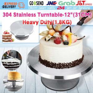 [Ready Stock] Meja Putar Kue Maspion NAMPAN CAKE penghias kue ulang tahun ultah Aluminium Turning Table Stainless Tatakan Kue Cake Tray turntable