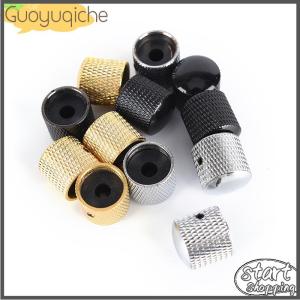 【Guoyuqiche】🔥🔥🔥 4pcs โลหะไฟฟ้าเบสกีตาร์เสียงควบคุมลูกบิดโดมลูกบิด + ประแจ
