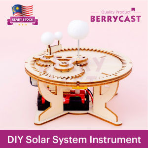 Wooden Solar System Space Instrument Assembling Toy Educational STEAM Experiment Kit DIY 3D Puzzle Gift for Kids 自制太空仪科学实验材料包 Berrycast