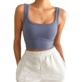 Kily.Ph Square Neck Ribbed Knitted Croptop Sando Camisole 6A0182. 