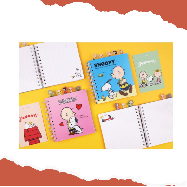 DAISO KOREA - Peanuts Snoopy Index Spring notebook | Lazada PH