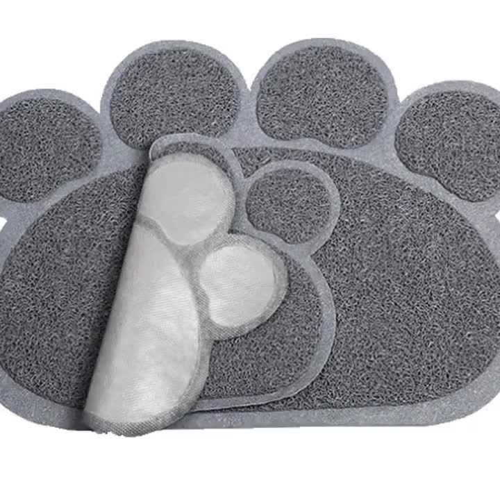 LZD pad pvc Cute Cat Litter Mat Prevent Cat Litter Overflow Plastic