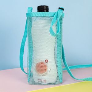 FLYING With Retractable Strap Water Cup Bag Mesh Umbrella Storage Visible Bag Useful Cup Accessories Cup Sleeve Pouch Sport