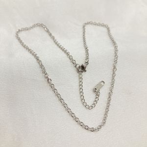 Kalung Titanium Polos Rantai Nuri Ukir Wanita Anti Karat Aksesoris Fashion
