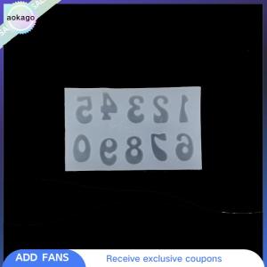 Aokago แม่พิมพ์เค้กฟองดองทำจากซิลิโคนตัวเลขเป็นตัวอักษร3D อุปกรณ์ตกแต่งเค้กแบบ DIY แม่พิมพ์พิมพ์อบคุกกี้เยลลี่