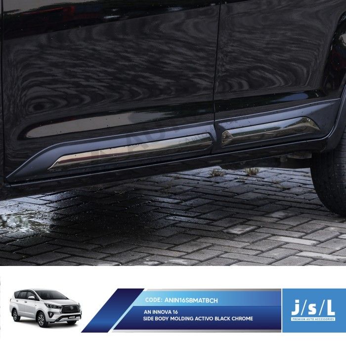JSL Side Body Molding Innova Reborn Model Activo Black Chrome Lazada