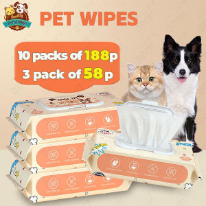 10 packs Dog Wipes Pet Wipes Cat Wipes Puppy Wipes 80pcs Per pack(Non-Alcohol)