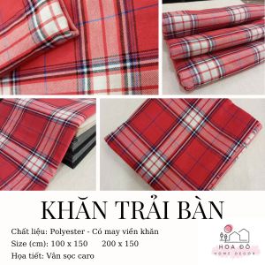 Khăn Bàn Decor Khăn Bàn Nhà Hàng Caro Trải Bàn Tiệc Bàn Ăn Gia Đình