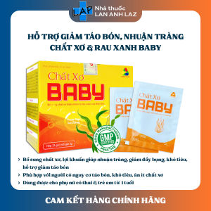 CHẤT XƠ & RAU XANH BABY - Bổ sung chất xơ thanh nhiệt giảm táo bón.