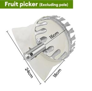 Fruit picker Gardening Tools Stainless Steel Long Pole Extendable Tree Fruit Harvester for Garden