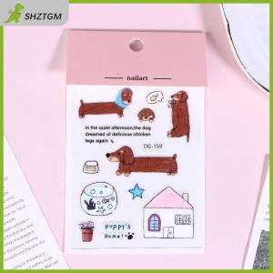 【SHZTGM】 สติกเกอร์อีพอกซีคริสตัลรูปการ์ตูนแมว3D น่ารักรูปสุนัขแมวสติกเกอร์สมุดบันทึกแบบ DIY สำหรับตกแต่งโทรศัพท์มือถือแล็ปท็อป