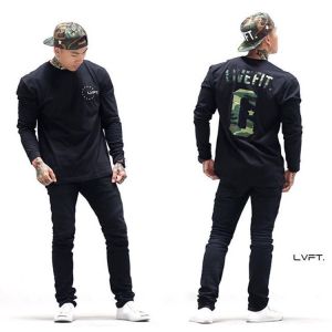 In stock! Mens 2020 New Cotton Sweater Sports Hip-hop long sleeve T-shirt printed letters summer sweaters LLT004