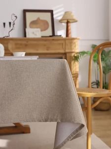 Decorative Tablecloth Imitating Linen Farmhouse Tablecloth Anti-Shrink Soft and Wrinkle Resistant