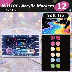 120Colors Acrylic Markers Glitter Drawing Color Pen Set Metallic Outline Marker Pens Art Painting