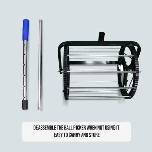 Tennis Ball Collector Pickup Ball 55Balls Capacity Tennis Ball Pickup Hopper Tennis Ball PickerTennis Ball Roller