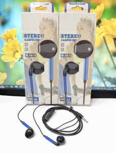 Handsfree + Mic AB-16 Stereo Earphone Extra Bass Headset Sound Music Hifi Universal