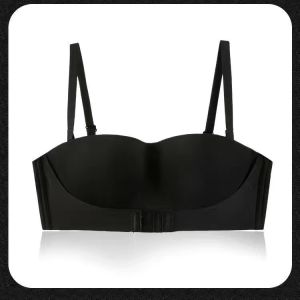 Twilight Plus Size Bandeau Bra for Women Strapless Tube Front-closed No-wired Push Up Bra Invisible Underwear Seamless Comfortable Lingerie