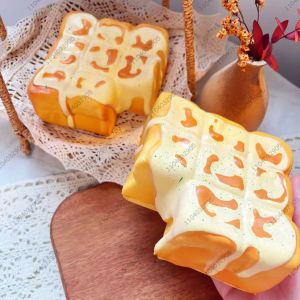 Butter French Toast Slow Rising Squishy Toy Chocolate Lava Toast Food Squeeze Toy Anti Stress Release Hand Relax Gift Toy