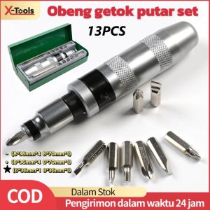 X-Tools Obeng Ketok Getok Set Impact Driver 13Pcs Bahan Crome Vanadium Multifungsi 13pcs