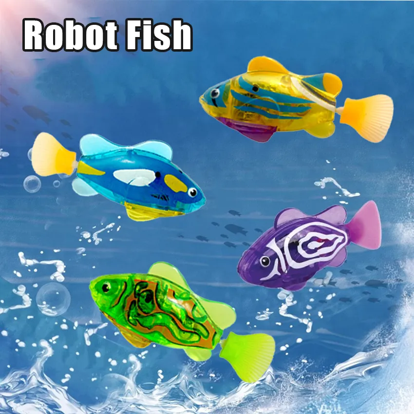 Robotic Fish With Lights Swimming Fish Pretend play fish moving