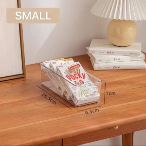 DXL Kitchen Transparent Desktop Storage Box Drawer Storage Box Sundries Cabinet Storage Basket Narrow Long Acrylic Transparent Snacks
