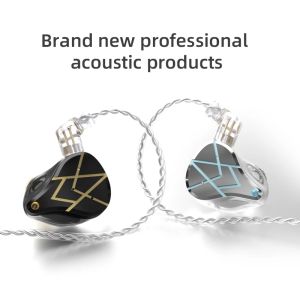 KZ ASX ชุดหูฟังชนิดใส่ในหู20หน่วย Pure Balanced Armature อะคูสติกหูฟังลดเสียงรบกวนการออกแบบตามหลักสรีรศาสตร์ Professional หูฟังสำหรับเล่นกีฬาที่ถอดออกได้0.75Mm 2 Pin Silver Silver สำหรับเกมวิดีโอ HD