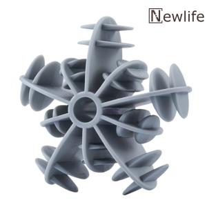 【NEW】 12/24 PCS Snowflake Laundry Ball Kit Silicone Cleaning Clothes Lint Remover Reusable Clothes Cleaning Ball Anti-Winding