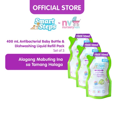 Smart Steps Baby Bottle and Dishwashing Liquid Refill 350mL + 50mL FREE Set of 3